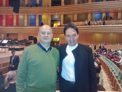 Daniel Pacciti junto al director húngaro,  maestro Balazs Kocsár