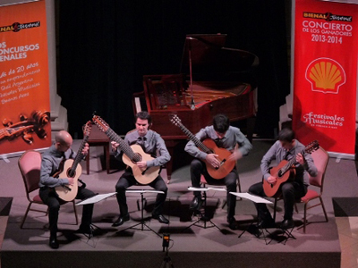 IN CRESCENDO Cuarteto de Guitarras (Juan Pablo Bujía, Leonardo Galán, Ezequiel Marín, Andrés Novío), Primer Premio Música de Cámara. 
